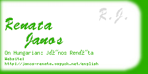 renata janos business card